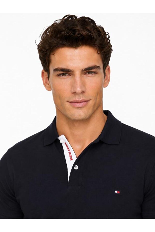 HILFIGER MONOTYPE CONTRAST PLACKET REGULAR POLO - 4
