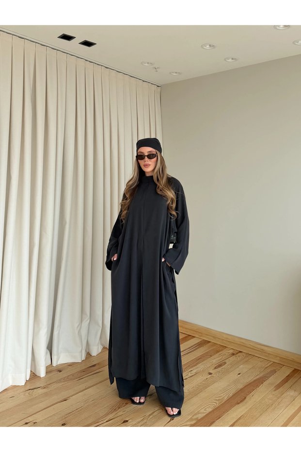 Black Bandana/Kimono Set with Waist Belt Accessory - 8832