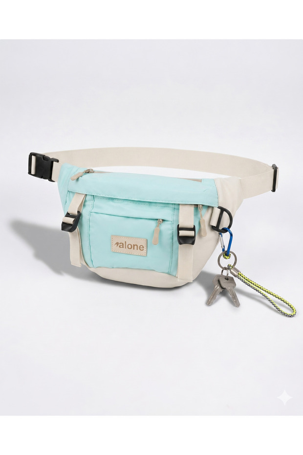 Alone Unisex Mint Fonksiyonel Bel Çantası - Ayarlanabilir Omuz Çantası-6060