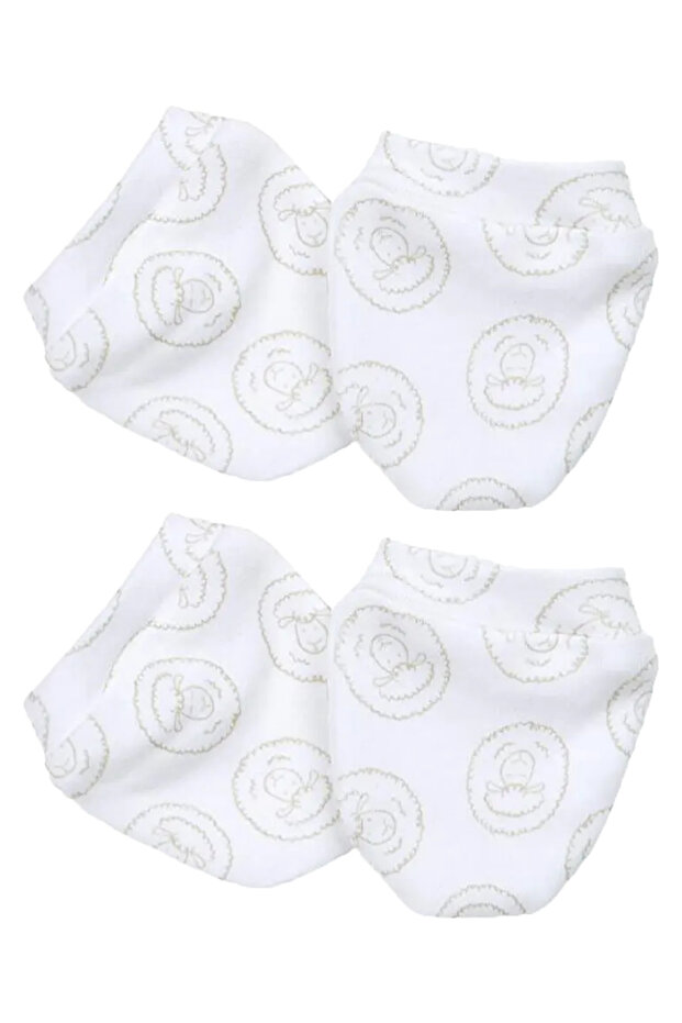 Lamb Glove Set | Lamb Patterned Baby Gloves - 3