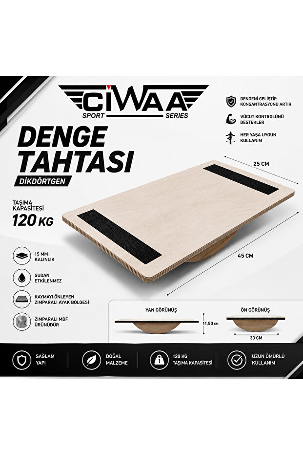 Balance Board Rectangular 45X25X cm - 2