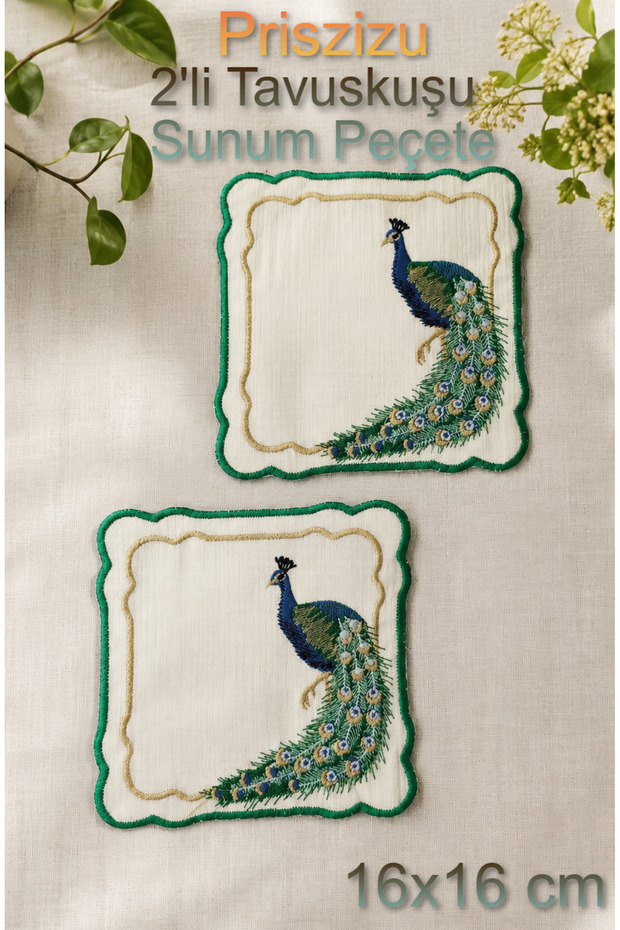 Peacock Coffee Side Presentation Napkin, Cocktail Napkin, Coffee Side Presentation Napkin, Presentation Holder, Coaster Pinterest
