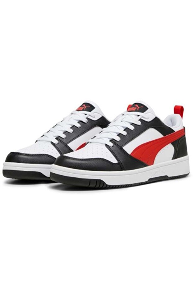 392328 Rebound V6 Low Unisex Spor Ayakkabı BEYAZ-KIRMIZI - 5
