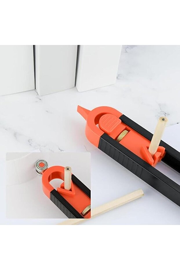 Adjustable Contour Scribe Tool with 2 Pencils, Lockable Profile Gauge for Woodworking