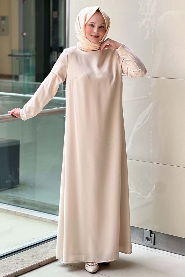 Imported Crepe Long Sleeve Inner Dress