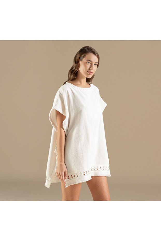 Franco Bamboo Bathrobe Ecru - 2