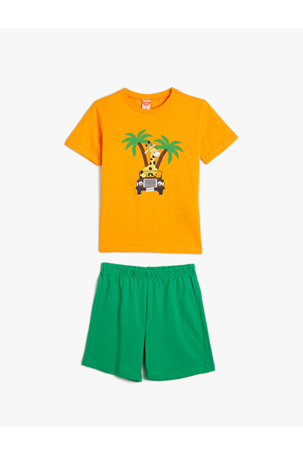 Shorts T-Shirt Set Printed Cotton Set of 2