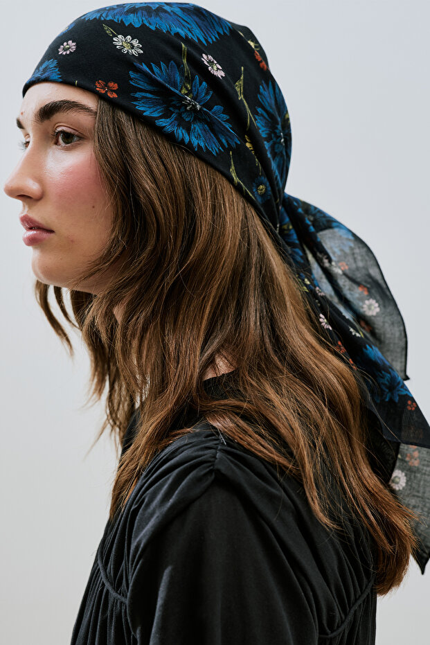 Patterned Cotton Shawl Cecile - 1