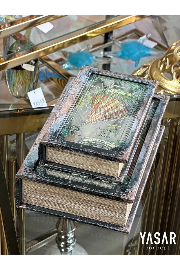 Balloon Mirrored Decorative Book Box Set