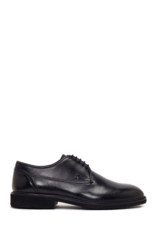 Men's Black Lace-Up Leather Casual Shoes 26Sfd603118