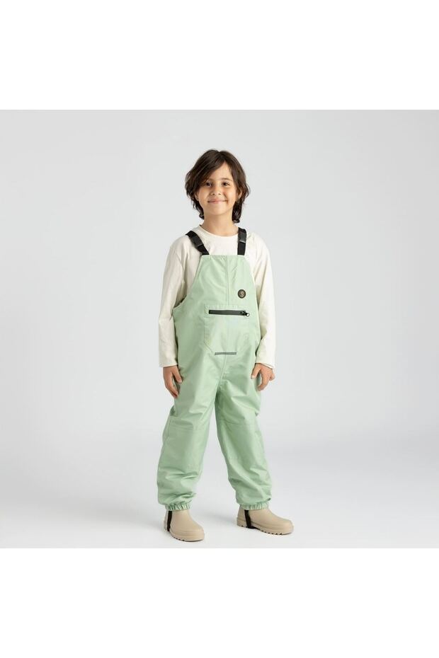 Waterproof Children's Rain Suit, Removable Fleece Lining, Stitched with Straps | Pure Sage