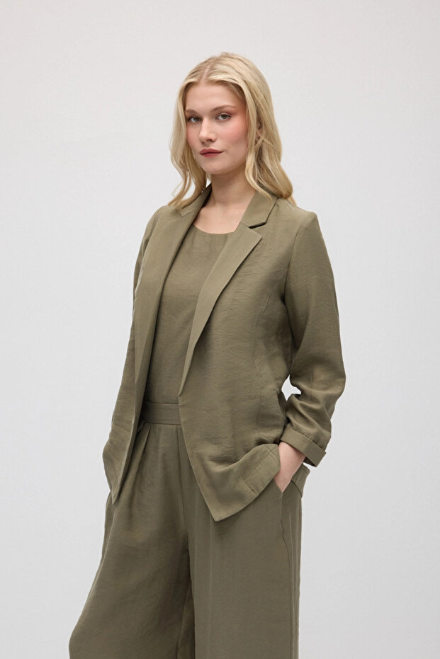 Relaxed Fit TENCEL™ Jacket - Khaki