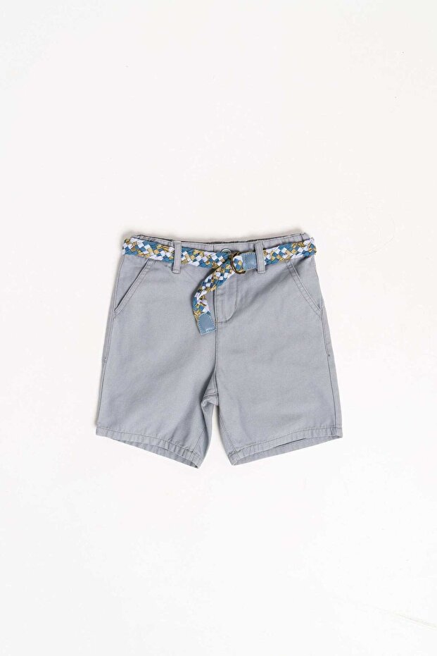 Boys Solid Side-Pocket Shorts - 1