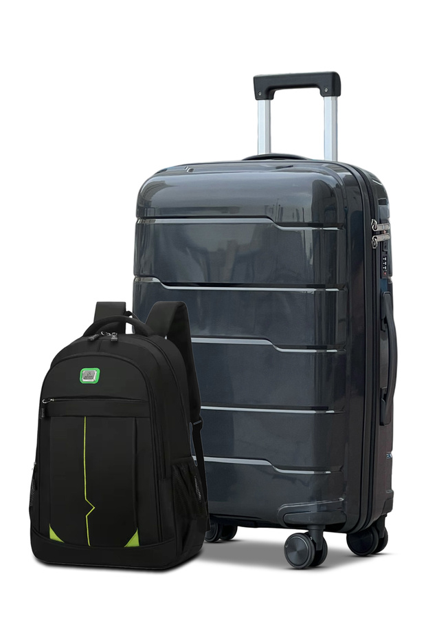 Unbreakable PP 24 Inch[20-25kg] Luggage with Stylish Backpack Combo