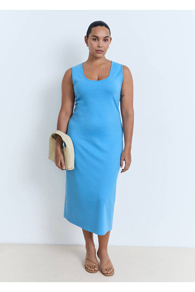 Eng anliegendes Midikleid - 7