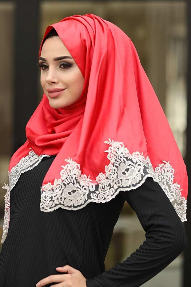 Lace Silk Look Shawl