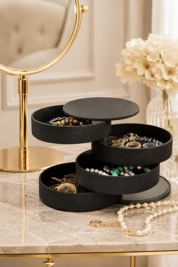 Amber Gem And Jewelry Storage Box Organizer