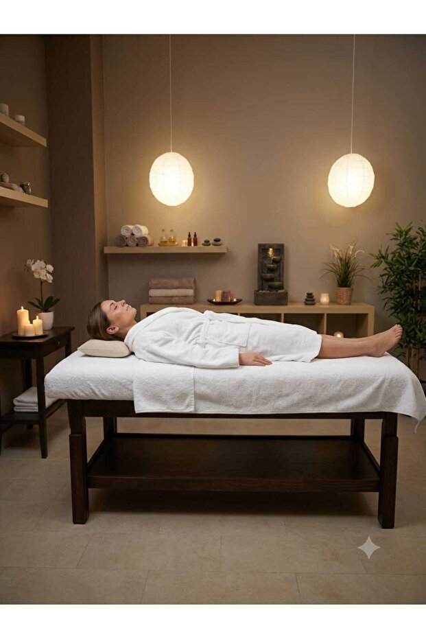 Outlet White Spa Sauna Massage Stretcher Towel 100X220 cm