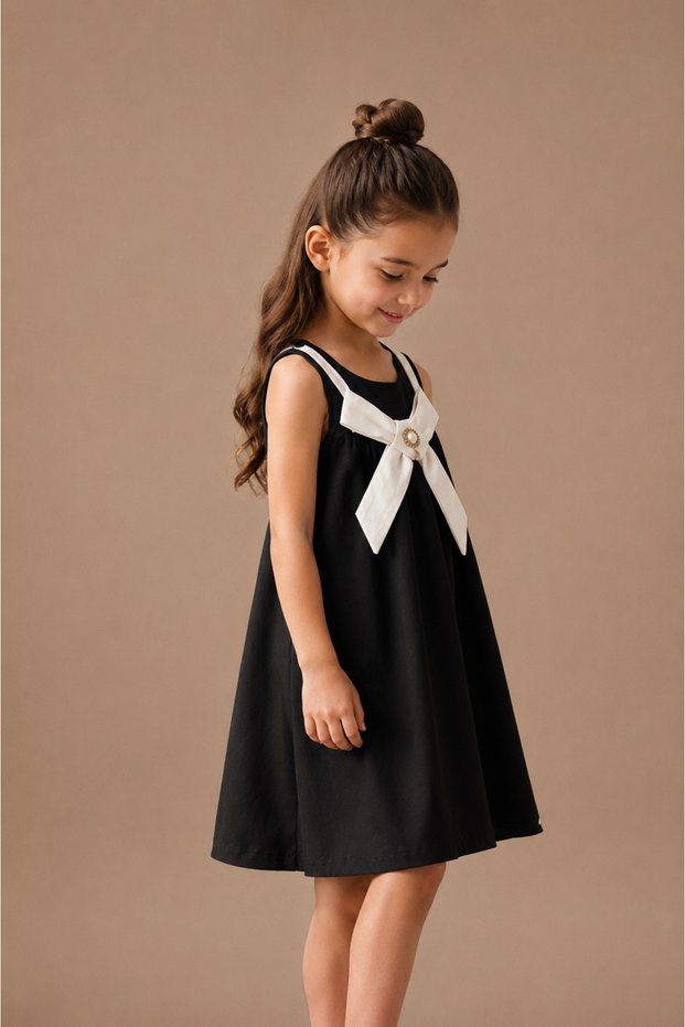 Baby Girl Black Baby Bow Dress