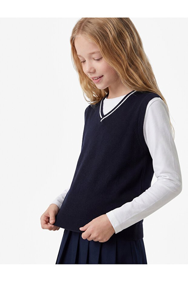 Cotton Slim Fit Long Sleeve Crew Neck Basic School T-Shirt