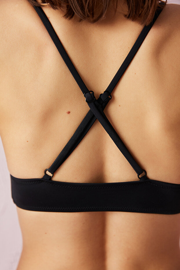 Siyah Basic Bralet Bikini Üstü - 4