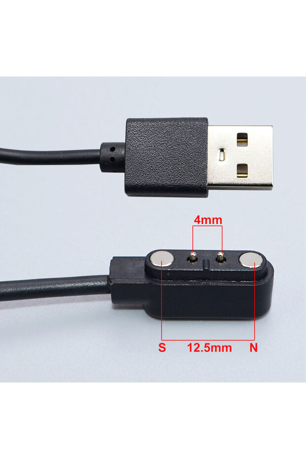 1Piece USB 2Pin 4-12.5 YanXi 2Pin 4Pin Smartwatch Dock Charger Adapter USB Charging Cable Cord for A