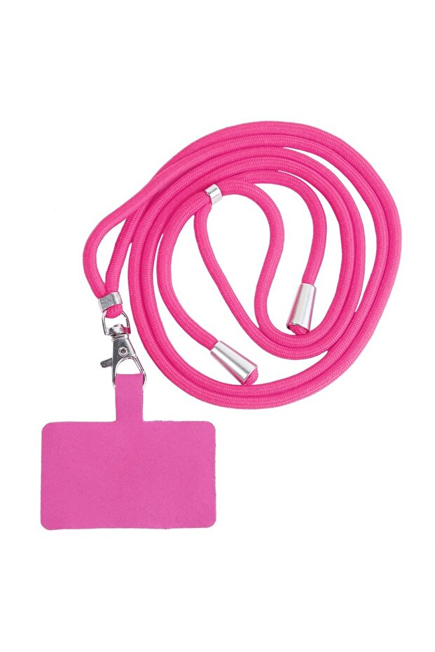 Rose red 150cm Adjustable Phone Lanyard Strap Universal Mobile Phone Hanging Rope Neck Straps Anti-l