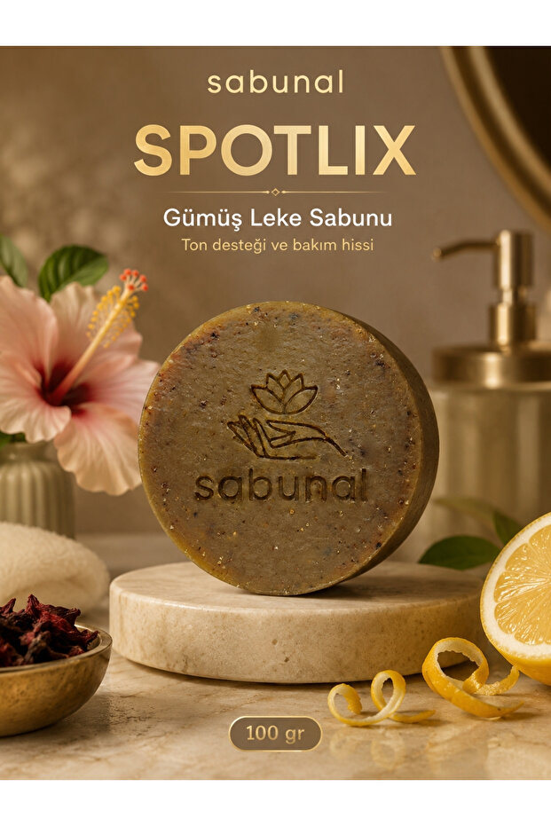 Spotlix Silver Spot Soap - Special Natural Soap for Skin Tone Enhancement and Brightening Facial Care 100 Gr