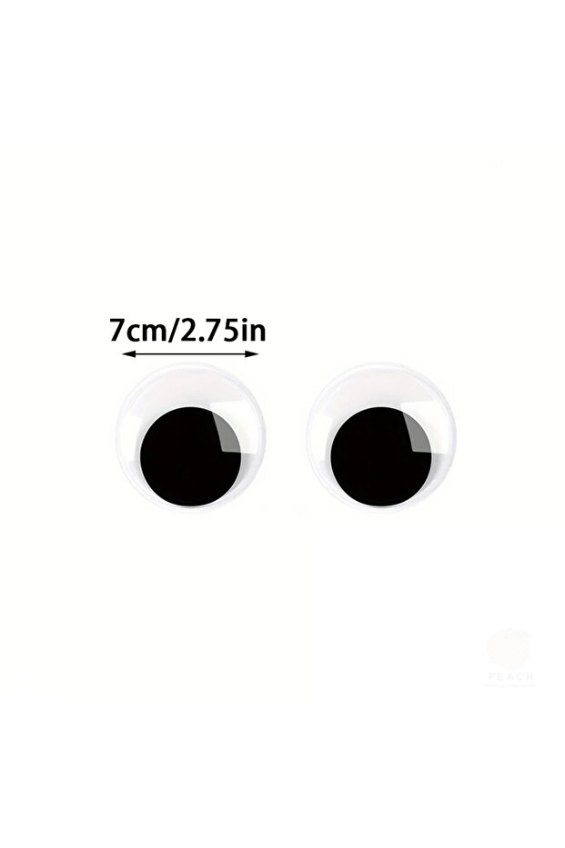 7cm 1Pair Self Adhesive Cute Huge Googly Eyes Fridge Wall Sticker Funny Large Black Plastic Eyes Sti