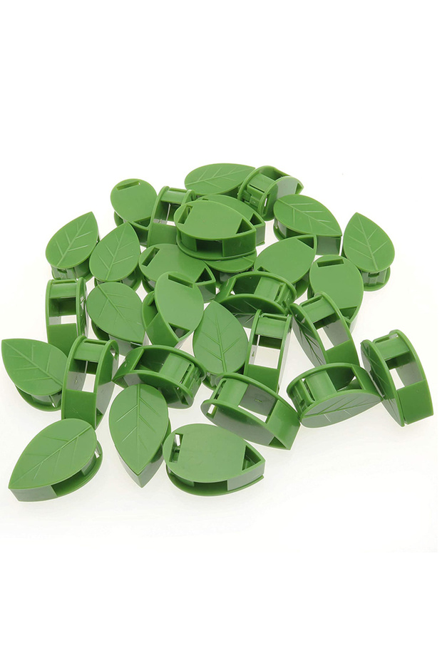 50pcs green Invisible Plant Climbing Wall Fixture Rattan Vine Bracket Fixed Buckle Leaf Clips Tracti