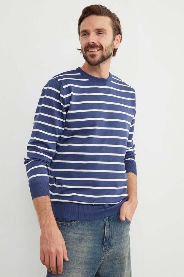 Striped Crew Neck Sweater