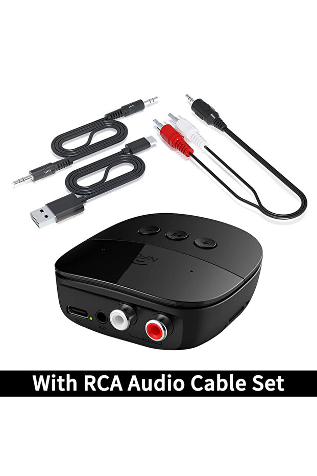 مع كابل RCA، مستقبل صوت بلوتوث 5.2، RCA 3.5 مم، AUX، USB، ستيريو، NFC، محول لاسلكي، U-Disk/TF