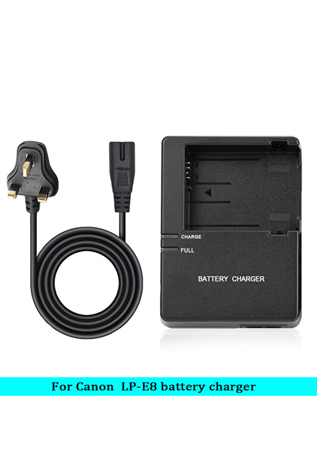 UK LC-E8 Battery Charger for Canon LP-E8 - Compatible with EOS 600D 650D 700D 550D,Rebel T2i,T3i,T4i