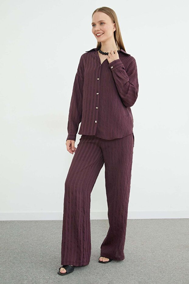 Striped Long Back Oversize 2-Piece Set