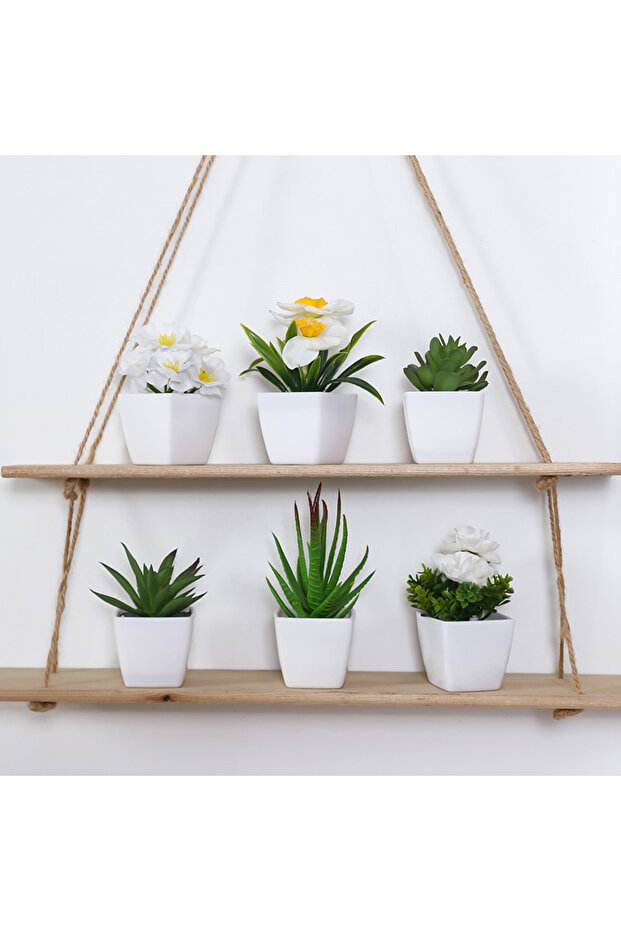1SET(6PCS) 231266ZH6 6PCS, mini Artificial Flower and Plant Bonsai, DIY Display for Home, Restaurant