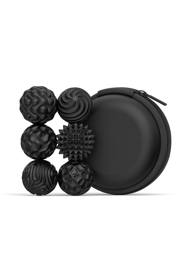 Black - 6pcs Upgraded Second Generation Silicone Magneti Balls Fidget Toy Worry Balls Autism Calming