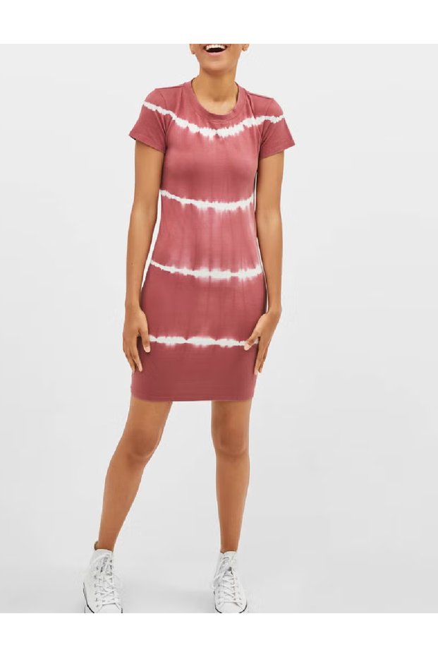 Rochie scurta, Roz pudra inchis