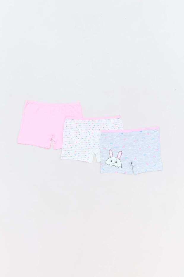 Rabbit Printed 3-Piece Girls' Boxers