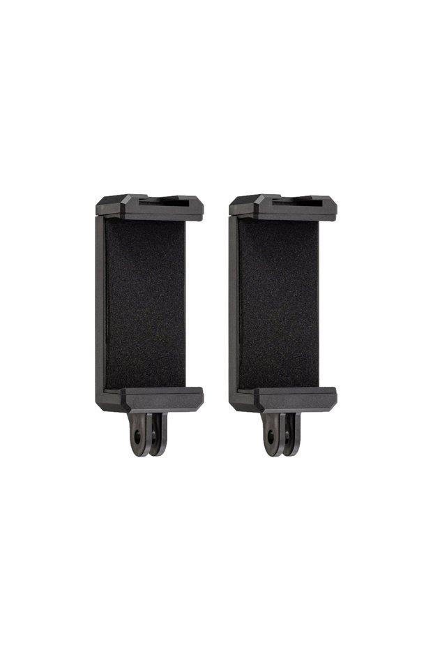 2 pcs Phone Holder Mount Clip with GoPro 2-Prong Cold Shoe 1/4 Screw Hole for iPhone Smartphone Vlog