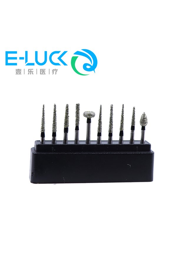 Black 1box Dental Diamond Burs Teeth Porcelain Ceramics Composite Polishing FG 1.6mm for High Speed