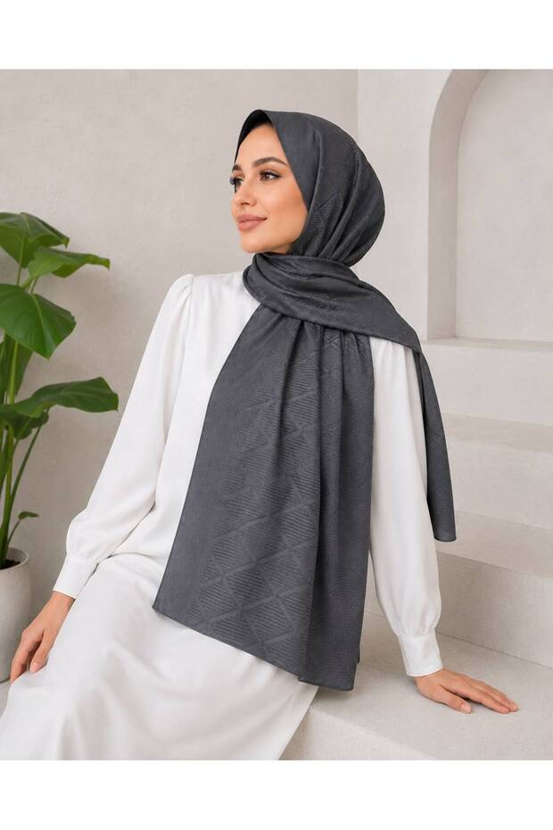 Premium Jacquard Geometric Patterned Shawl