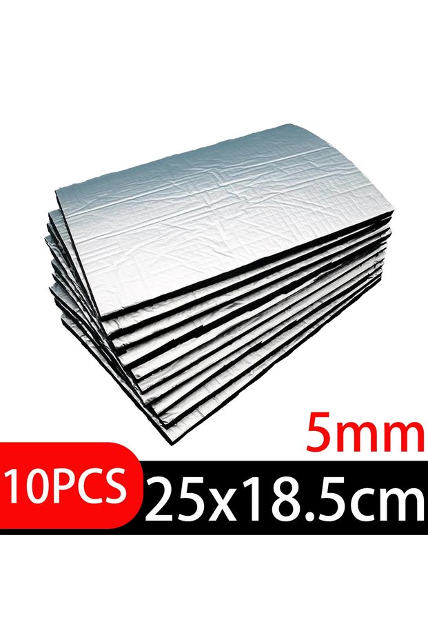 10PCS 10PCS 5mm Car Soundproofing Insulation Cotton Aluminum Foil High Temperature Resistant Door An