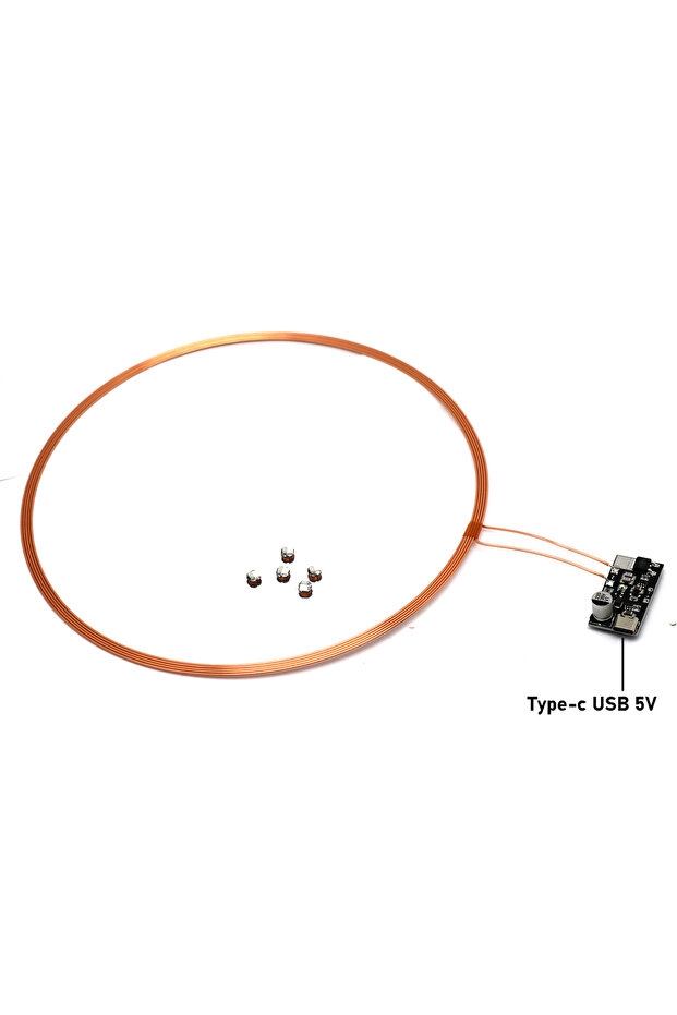 DC 5V 0-200MM DC 5V 24V 200mm Wireless Power Supply Transmitter Coil Induction Receiver LED Light