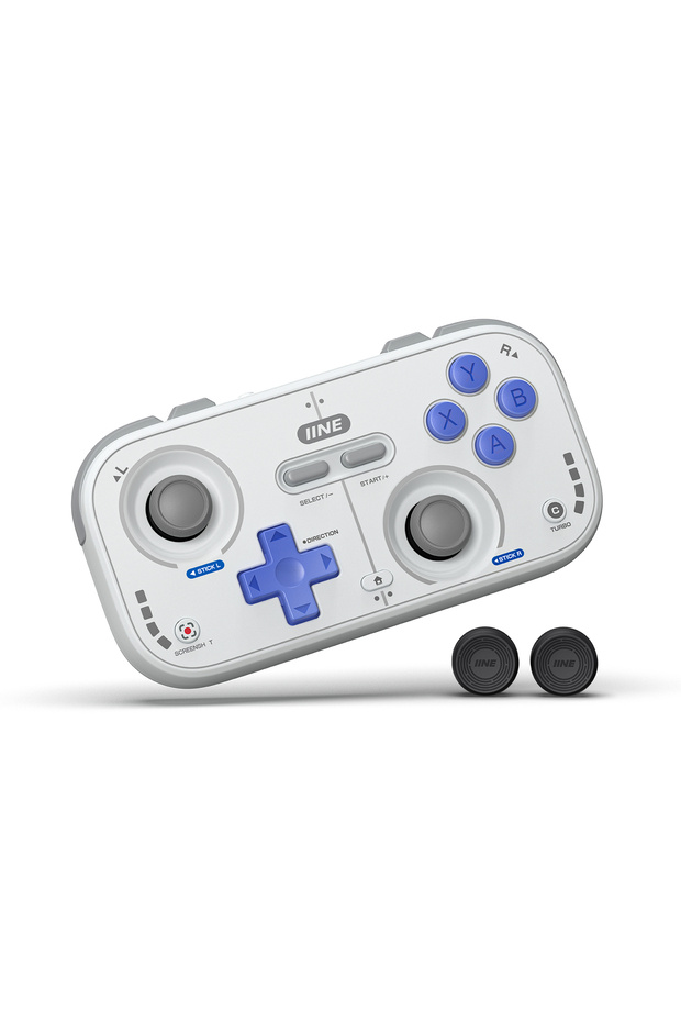 وحدة تحكم ألعاب ريترو صغيرة الحجم IINE باللون الرمادي (تخطيط الكمبيوتر الشخصي) لـ Switch2/PC/iOS/Android مع عصا تحكم هول