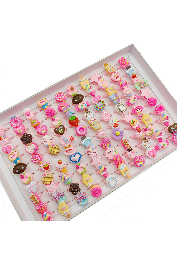 open adjust ring 100pcs mix style 50/100pcs/Lot Wholesale Mix Style Children Open Adjust Resin Finge