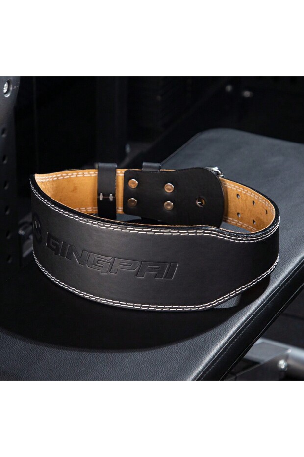 L NL 10cm Black 10cm Width Fitness Leather Belt Squat Hard Pull Waist Training Sports Waist Protect