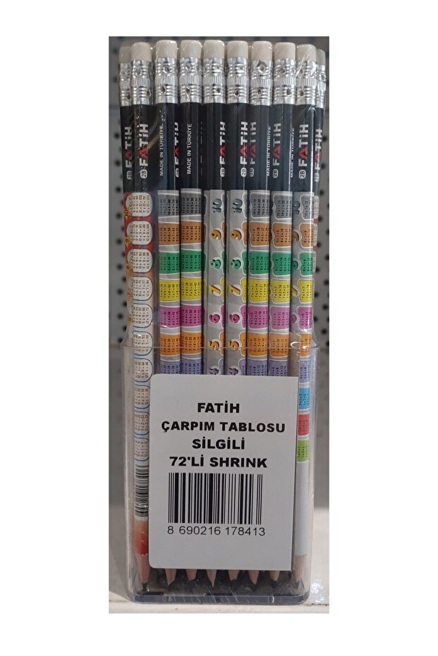 Pencil Multiplication Table with Eraser 17840 (Pack of 72)