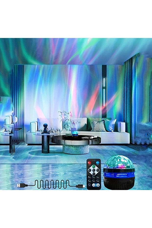 Aurora with Remote Northern Lights Starry Sky Projector LED Night Light with Remote Control USB A Va
