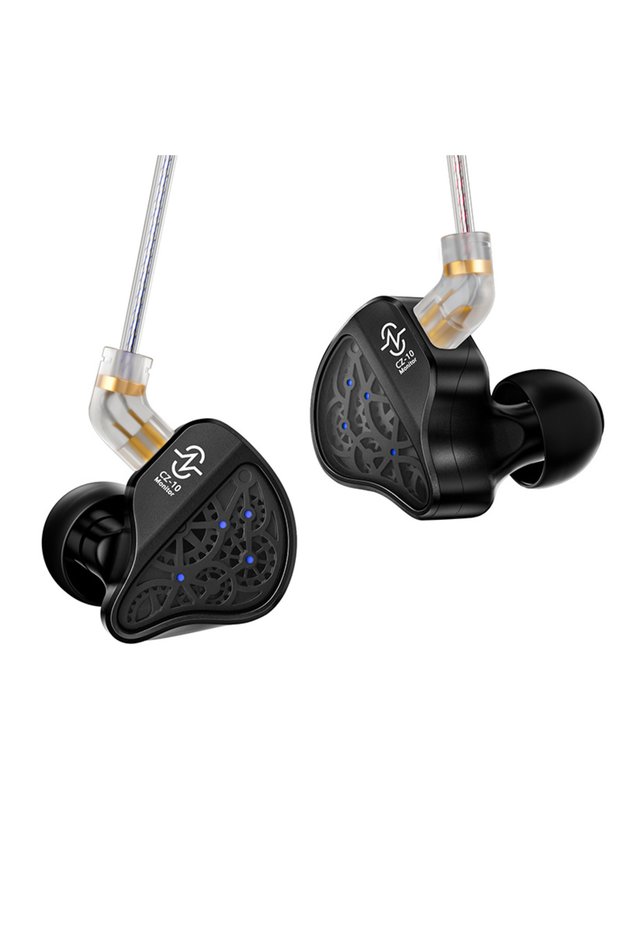 Black no mic CCZ CZ10 1DD+4BA All-metal HIFI Earphones In Ear Monitor Detachable 0.78mm 2Pin Headpho