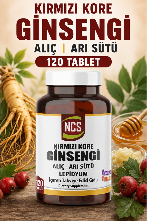 Red Ginseng Bee Milk Lepidium Coenzyme Q-10 120 Tablets